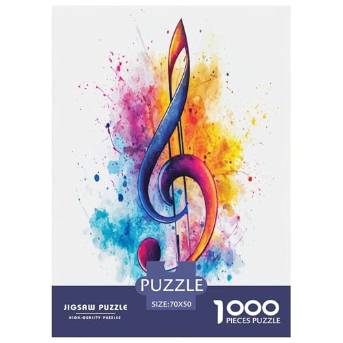 Musiknotation Puzzle 1000 Teile Schwer Puzzle Spielzeug Pädagogisches Spiel Impossible Herausforderungsspielzeug Für Erwachsene Und Kinder Ab 12 Jahren 70x50cm/1000pcs von ChengzeTCo
