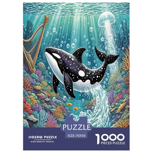 Orca Puzzles 1000 Teile Schwer Puzzle Spielzeug Pädagogisches Spiel Impossible Herausforderung Spielzeug Für Erwachsene Kinder 70x50cm/1000pcs von ChengzeTCo