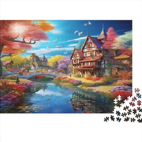 Paradies Puzzle Farbenfrohes 1000 Teile Impossible Puzzle Schwieriges Puzzle Lustiges Kunstpuzzle Lernspiel Geschenk Für Die Ganze Familie von ChengzeTCo