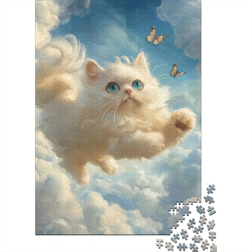 Persische Katze Puzzles 1000 Teile Schwer Puzzle Spielzeug Pädagogisches Spiel Impossible Herausforderungsspielzeug Für Erwachsene Und Kinder Ab 12 Jahren 1000pcs (75x50cm) von ChengzeTCo