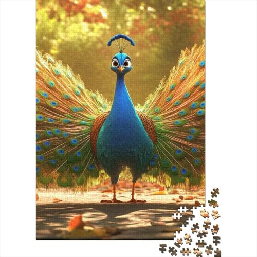 Pfau Puzzle 1000-teilige Schwer Puzzle Spielzeug Lernspiel Impossible Herausforderung Spielzeug Für Erwachsene Und Kinder Ab 14 Jahren 1000pcs (75x50cm) von ChengzeTCo