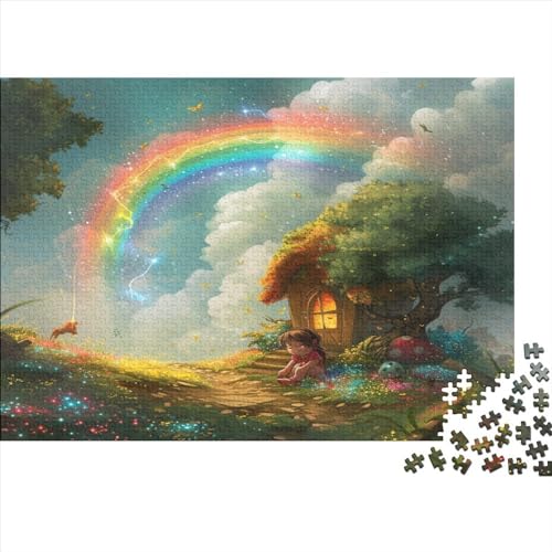 Rainbow Garten Puzzle Farbenfrohes 300 Teile Impossible Puzzle Herausforderung Puzzle Lustiges Kunstpuzzle Lernspiel Geschenk Wunderschön Für Die Ganze Familie von ChengzeTCo
