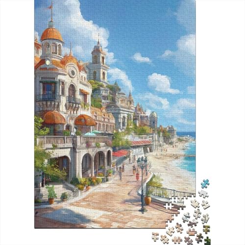 Sonnenuntergang in der Bucht Puzzles 1000 Teile Schwer Puzzle Spielzeug Lernspiel Impossible Herausforderungsspielzeug Für Erwachsene Und Kinder Ab 12 Jahren 1000pcs (75x50cm) von ChengzeTCo