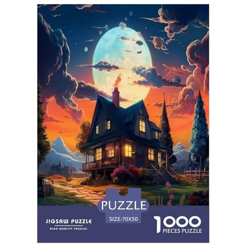 Süße Landschaft Puzzle 1000-teilige Schwer Puzzle Spielzeug Pädagogisches Spiel Impossible Herausforderungsspielzeug Für Erwachsene Und Kinder in Bewährter 70x50cm/1000pcs von ChengzeTCo