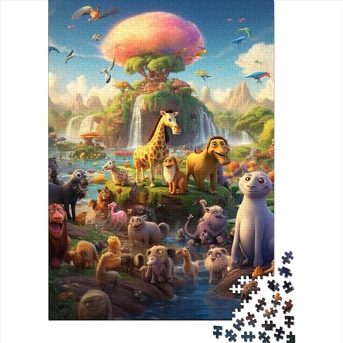 Tierwelt Puzzle 1000-teilige Schwer Puzzle Spielzeug Pädagogisches Spiel Impossible Herausforderung Spielzeug Für Erwachsene Und Kinder in Bewährter 1000pcs (75x50cm) von ChengzeTCo