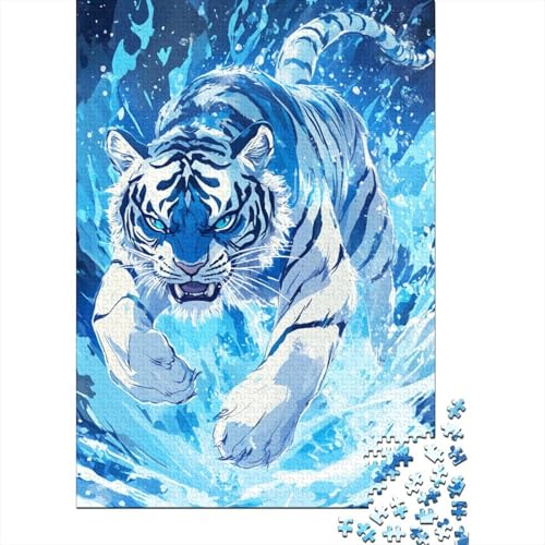 Tiger Puzzle 1000-teilige Schwer Puzzle Spielzeug Pädagogisches Spiel Impossible Herausforderung Spielzeug Für Erwachsene Kinder 1000pcs (75x50cm) von ChengzeTCo