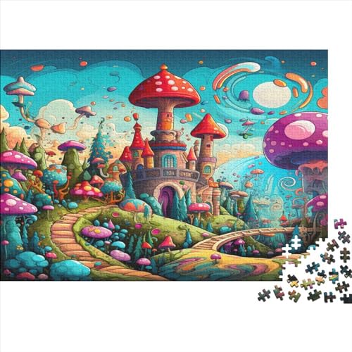 Wunderland Puzzle Farbenfrohes 1000 Teile Impossible Puzzle Herausforderung Puzzle Rahmen Puzzle Lernspiel Geschenk Erwachsene-Puzzle von ChengzeTCo