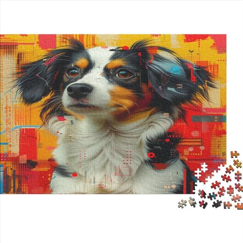 abstrakte Malerei Puzzle Farbenfrohes 300 Teile Impossible Puzzle Herausforderndes Puzzle Rahmen Puzzle Geschicklichkeitsspiel Hund Für Die Ganze Familie von ChengzeTCo