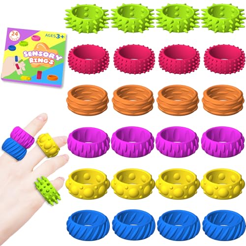 Chennyfun Massageringe für Finger, 24 Stück Akupressur Ring Set, Massage Ring Für Stress Reduzierstück Und Förderung Der Durchblutung, Fingermassage Oder Zehenmassage für Jugendliche, Erwachsene Chennyfun Massageringe für Finger, 24 Stück Akupressur Ring Set, Massage Ring Für Stress Reduzierstück Und Förderung Der Durchblutung, Fingermassage Oder Zehenmassage für Jugendliche, Erwachsene von Chennyfun