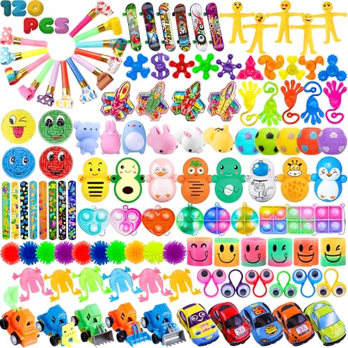 Chennyfun 120 Stück Party Mitgebsel Kindergeburtstag Set, Pinata Gastgeschenke Partyspielzeuge, Sortiment Party Tasche Füller, Kinder Partytütenfüller mit Popular Fidget, Party Give Aways Preise Chennyfun 120 Stück Party Mitgebsel Kindergeburtstag Set, Pinata Gastgeschenke Partyspielzeuge, Sortiment Party Tasche Füller, Kinder Partytütenfüller mit Popular Fidget, Party Give Aways Preise von Chennyfun