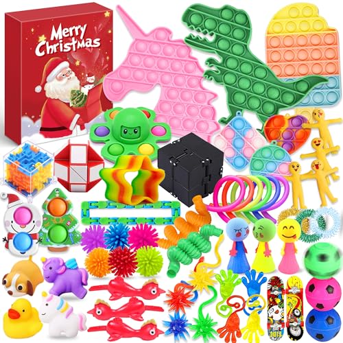 Chennyfun 58 Pcs Christmas Adventskalender 2024 für Kinder Fidget Spielzeug Set, 24 Tage Anti-stress Weihnachten Adventkalender, Überraschungen Weihnachtskalender Countdown Geschenk für Mädchen Jungen Chennyfun 58 Pcs Christmas Adventskalender 2024 für Kinder Fidget Spielzeug Set, 24 Tage Anti-stress Weihnachten Adventkalender, Überraschungen Weihnachtskalender Countdown Geschenk für Mädchen Jungen von Chennyfun
