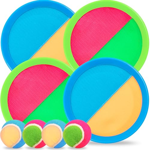 Chennyfun Klettballspiel für Kinder ab 3+ Jahren, Klettball Strandspielzeug Strandspiele Klettspiel mit 4 Fangscheiben 4 Bälle, Outdoor Wurfspiel Spielzeug, Gartenspielzeug Draußen Fangballspiel Chennyfun Klettballspiel für Kinder ab 3+ Jahren, Klettball Strandspielzeug Strandspiele Klettspiel mit 4 Fangscheiben 4 Bälle, Outdoor Wurfspiel Spielzeug, Gartenspielzeug Draußen Fangballspiel von Chennyfun