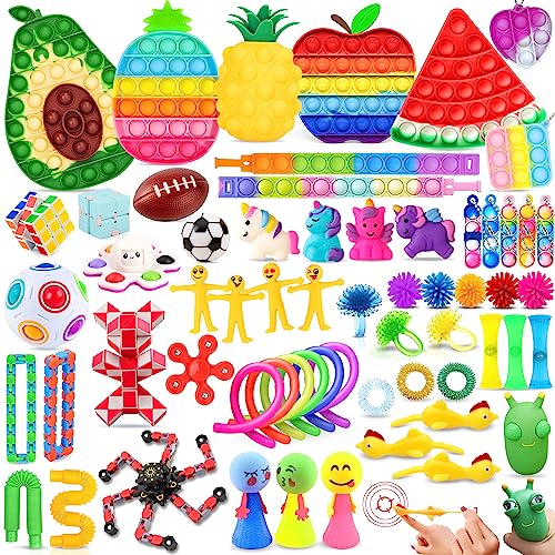 Chennyfun Stressabbau-Spielzeug Set, 62 Pcs Sensory Zappeln Anti Stress Spielzeug- Wassermelone Apfel Kiwi Zappeln Sensorisches Spielzeug Set Für Kinder Und Angst Mit Angstlust, Autismus Und ADHS Chennyfun Stressabbau-Spielzeug Set, 62 Pcs Sensory Zappeln Anti Stress Spielzeug- Wassermelone Apfel Kiwi Zappeln Sensorisches Spielzeug Set Für Kinder Und Angst Mit Angstlust, Autismus Und ADHS von Chennyfun