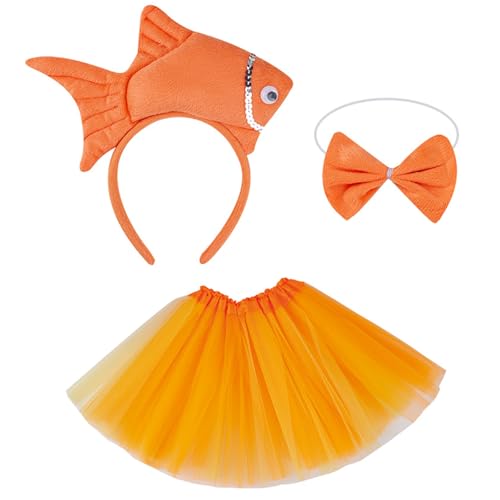 Chenxi Studio 1/3-teiliges Fisch-Kostüm-Zubehör-Set, Fisch-Stirnband, Fliege, Tutus, Rock, Zubehör-Set für Kinder, Mädchen, Fischkostüme, Requisiten Chenxi Studio 1/3-teiliges Fisch-Kostüm-Zubehör-Set, Fisch-Stirnband, Fliege, Tutus, Rock, Zubehör-Set für Kinder, Mädchen, Fischkostüme, Requisiten von Chenxi Studio