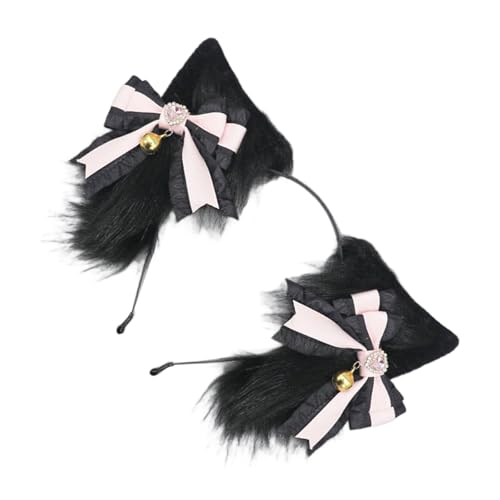 Chenxi Studio 1 x Füchse Wolfsohren Stirnband pelziger Schwanz Wolfsohren Wolfsschwanz für Weihnachten Halloween Cosplay Party Kostüm Zubehör Chenxi Studio 1 x Füchse Wolfsohren Stirnband pelziger Schwanz Wolfsohren Wolfsschwanz für Weihnachten Halloween Cosplay Party Kostüm Zubehör von Chenxi Studio