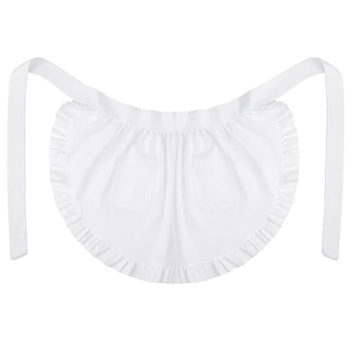 Chenxi Studio 3-teiliges Kolonial-Kostüm-Set Dienstmädchen, halbe Schürze, weiße Mobskappen, weiße Mützen, Schal, Pilger-Kostüm-Zubehör für Damen Chenxi Studio 3-teiliges Kolonial-Kostüm-Set Dienstmädchen, halbe Schürze, weiße Mobskappen, weiße Mützen, Schal, Pilger-Kostüm-Zubehör für Damen von Chenxi Studio