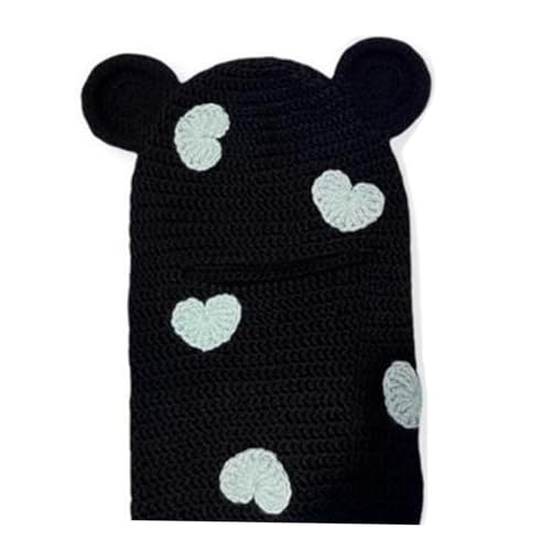 Chenxi Studio Gestrickte Bärenhüte Kopfschmuck Foto Requisiten Handgemachte Kopfbedeckung Foto Requisiten Zubehör Panda Ohren Bär Thema von Chenxi Studio