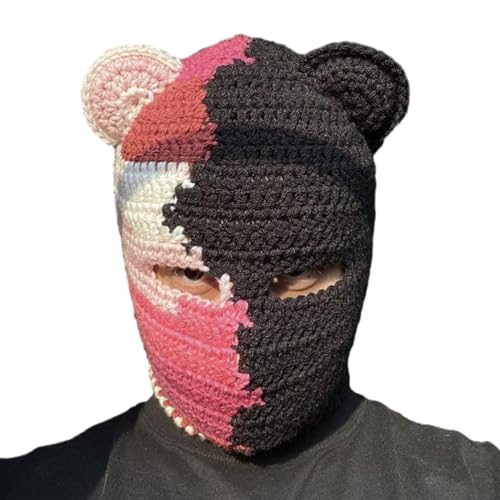 Chenxi Studio Gestrickte Bärenhüte Kopfschmuck Foto Requisiten Handgemachte Kopfbedeckung Foto Requisiten Zubehör Panda Ohren Bär Thema von Chenxi Studio