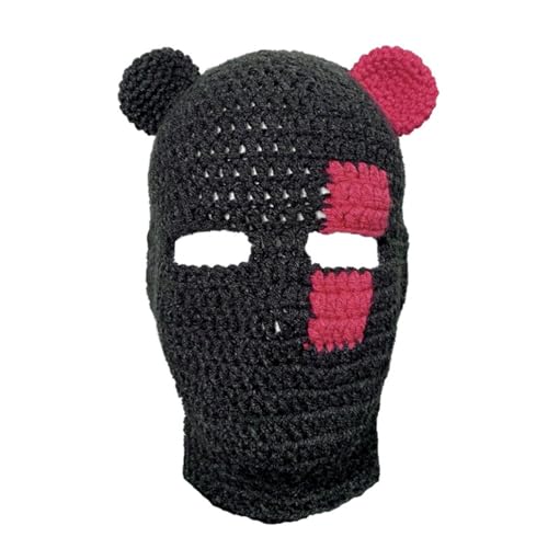 Chenxi Studio Gestrickte Bärenhüte Kopfschmuck Foto Requisiten Handgemachte Kopfbedeckung Foto Requisiten Zubehör Panda Ohren Bär Thema von Chenxi Studio