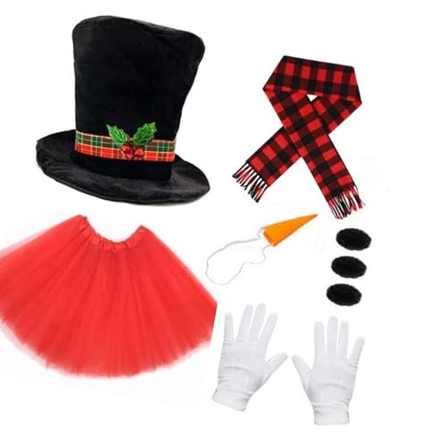 Chenxi Studio Winterkostüm Schneemann, Frost, Weihnachten, Spielzubehör, Karotte, Nasenschal, Handschuhe, Pompons, Bälle, Tutus Rock Chenxi Studio Winterkostüm Schneemann, Frost, Weihnachten, Spielzubehör, Karotte, Nasenschal, Handschuhe, Pompons, Bälle, Tutus Rock von Chenxi Studio