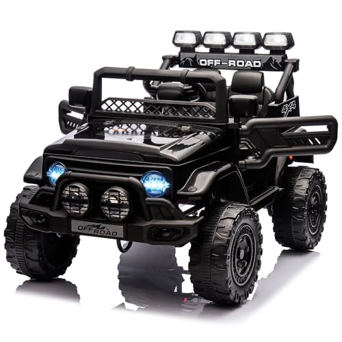 Kinder Elektroauto, 12V Elektroauto Mit Fernsteuerung, 3 Geschwindigkeiten, Musik, LED, Hupe, Bluetooth, Elektroauto Kinder Ab 3 Jahre von CherishCradle