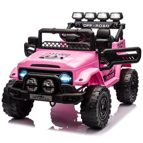 Kinder Elektroauto, 12V Elektroauto Mit Fernsteuerung, 3 Geschwindigkeiten, Musik, LED, Hupe, Bluetooth, Elektroauto Kinder Ab 3 Jahre von CherishCradle