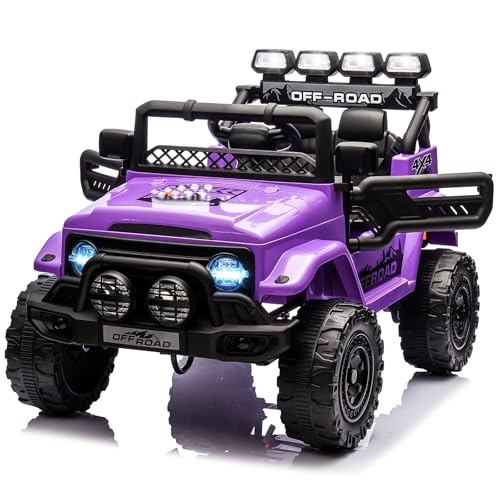 Kinder Elektroauto, 12V Elektroauto Mit Fernsteuerung, 3 Geschwindigkeiten, Musik, LED, Hupe, Bluetooth, Elektroauto Kinder Ab 3 Jahre von CherishCradle