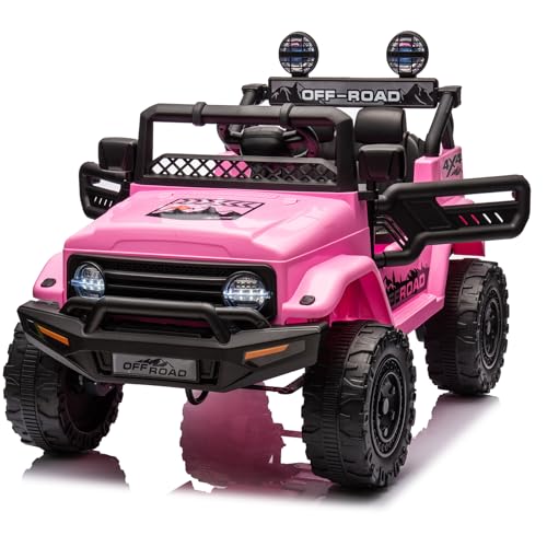 Kinder Elektroauto Mit Fernbedienung, 12v Kinder Auto Mit Sicherheitsgurt, Musik (MP3/USB/TF), LED-Licht, Kinderfahrzeug Für 3+ Jahre von CherishCradle
