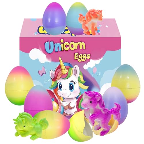 Cherislpy Einhorn-Überraschungseier, 600 % wachsen, Oster-Geburtstagsgeschenke für Kinder, Jungen, Mädchen, Osterkorbfüller, Eier, Füllstoffe, Partygeschenke, 6 Stück Cherislpy Einhorn-Überraschungseier, 600 % wachsen, Oster-Geburtstagsgeschenke für Kinder, Jungen, Mädchen, Osterkorbfüller, Eier, Füllstoffe, Partygeschenke, 6 Stück von Cherislpy