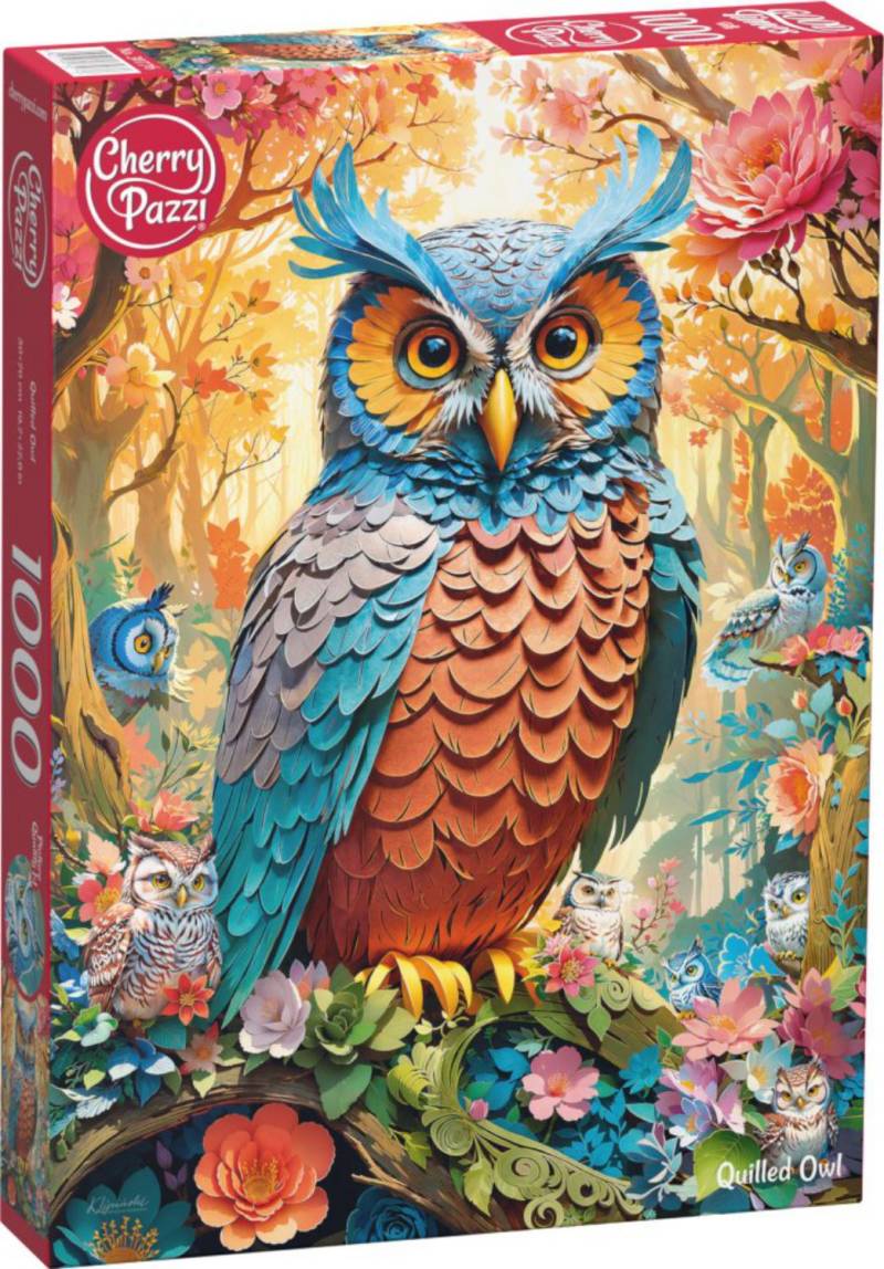 CherryPazzi Puzzle 1000 Teile - Quilled Owl - von CherryPazzi