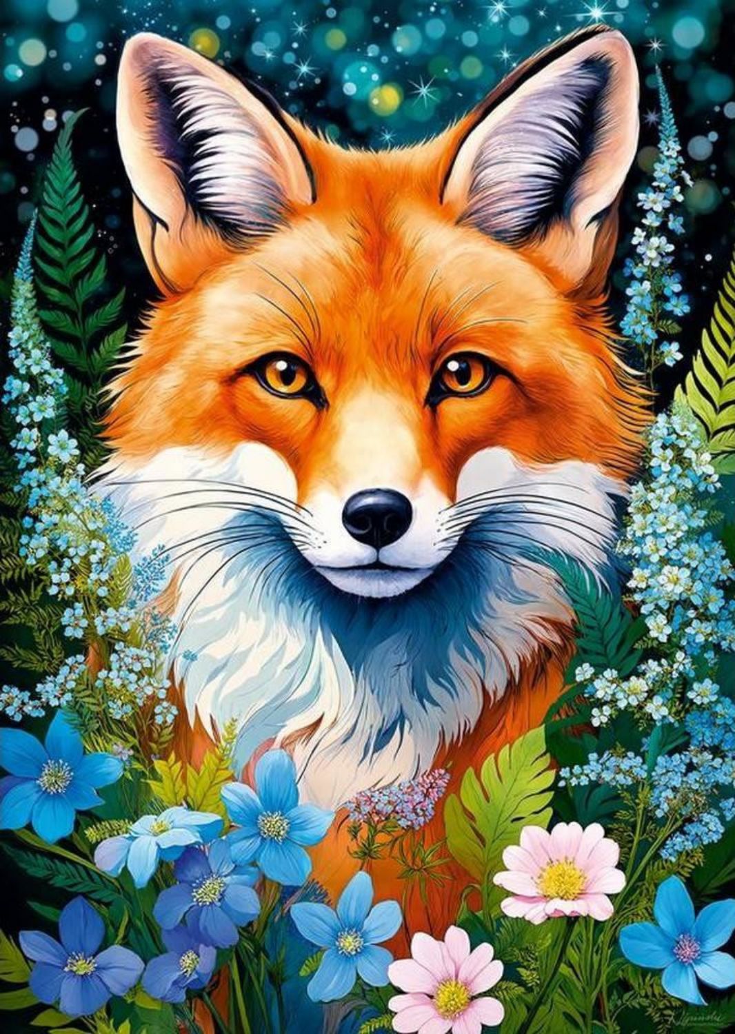 CherryPazzi Puzzle 1000 Teile – Red Fox in Flowers - CherryPazzi Puzzle 1000 Teile – Red Fox in Flowers - von CherryPazzi