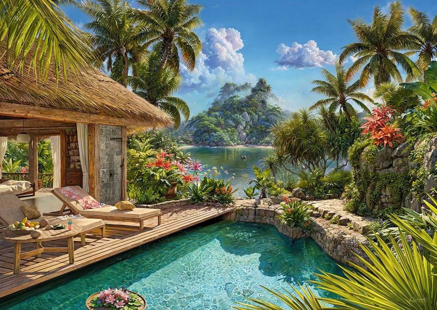 CherryPazzi Puzzle 2000 Teile – Tropical Vacation - von CherryPazzi