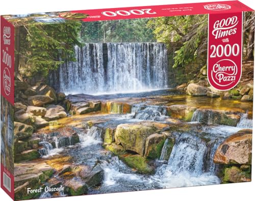 CherryPazzi Puzzle 2000 Teile: Wald Wasserfall von CherryPazzi