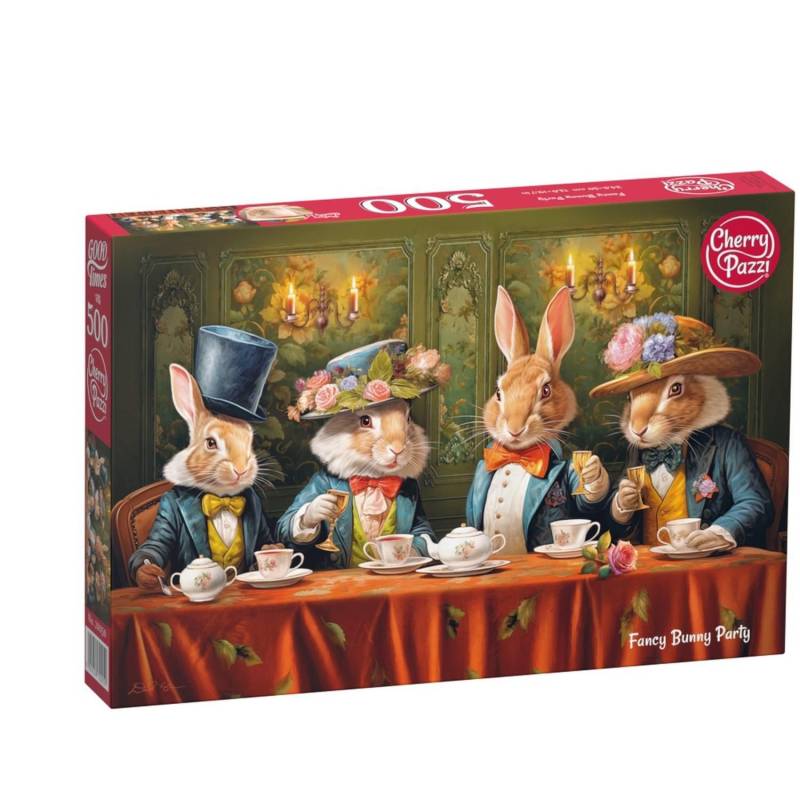 CherryPazzi Puzzle 500 Teile - Fancy Bunny Party - von CherryPazzi