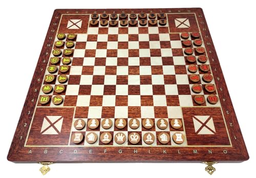 ChessEbook Multifunktionales Spielset 3-in-1: Backgammon + Schachspiel und Dame für 4 Personen aus Holz 48 x 48 cm - Klappbar - Spielset mit Spielsteinen - Brettspiel – Denkspiel - Handarbeit ChessEbook Multifunktionales Spielset 3-in-1: Backgammon + Schachspiel und Dame für 4 Personen aus Holz 48 x 48 cm - Klappbar - Spielset mit Spielsteinen - Brettspiel – Denkspiel - Handarbeit von Chessebook