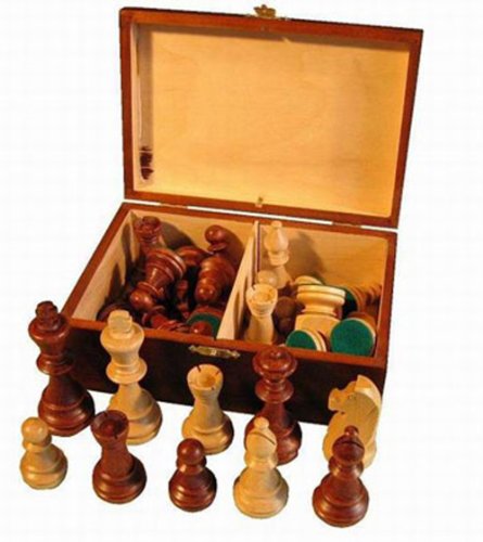 ChessEbook Schachfiguren aus Holz Staunton Nr 6 im Holzkistchen von Chessebook