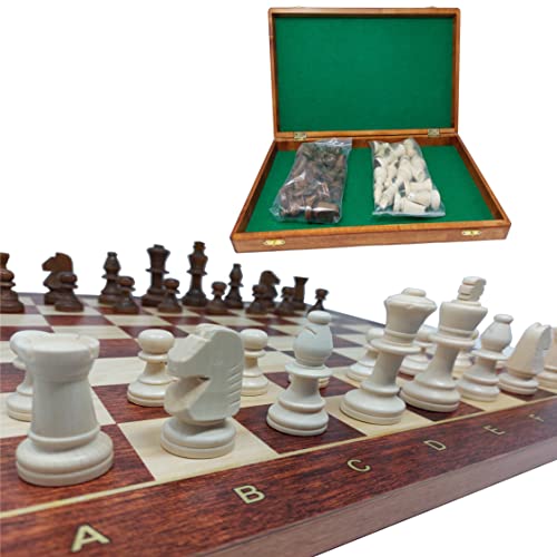 ChessEbook Schachspiel - Hochwertiges Schachbrett aus Holz - Chess Board Set klappbar - Schachbrett-Spielset mit Schachfiguren - 40 x 40 cm von Chessebook