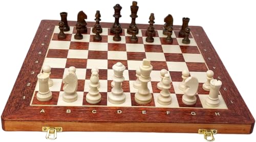 ChessEbook Schachspiel - Hochwertiges Schachbrett aus Holz - Chess Board Set klappbar - Schachbrett-Spielset mit Schachfiguren - 40 x 40 cm von Chessebook