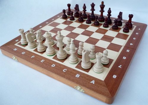 ChessEbook Turnier - Schachspiel Staunton Nr. 5A 49 x 49 cm Holz von Chessebook