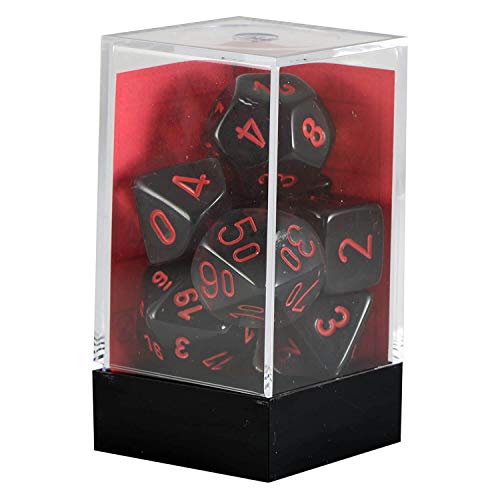Chessex Translucent Polyhedral 7-Die Set - Smoke/red von Chessex