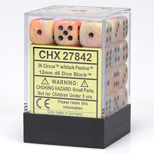 Chessex 27842 Dice, Circus W/Black von Chessex