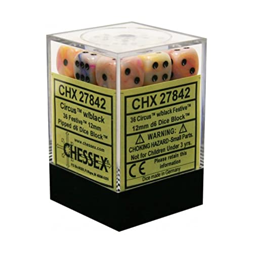 Chessex 27842 Dice, Circus W/Black Chessex 27842 Dice, Circus W/Black von Chessex