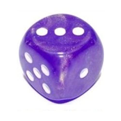 Chessex Borealis 16mm d6 Purple/White Luminary Dice Block (12 dice) von Chessex