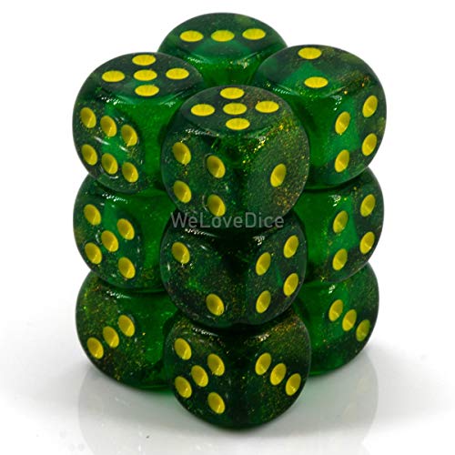 Chessex Borealis Maple Green D6 16 mm Dice Set [CHX27765] von Chessex