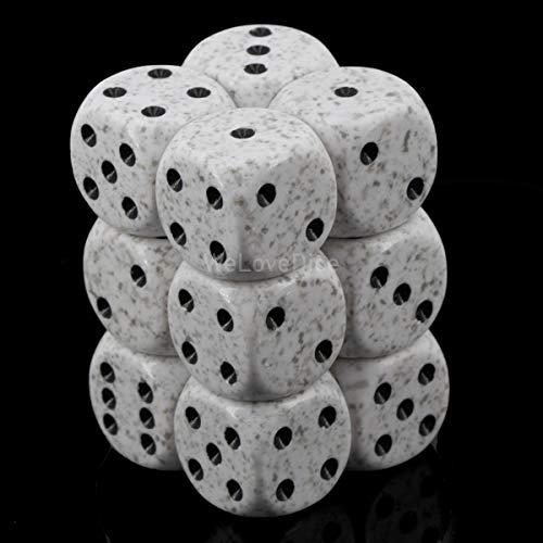 Chessex Dice d6 Sets: Arctic Camo Speckled - 16mm Six Sided Die (12) Block of Dice by Chessex (English Manual) von Chessex