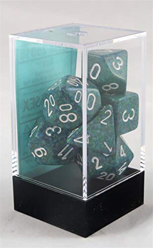 Chessex Manufacturing 25316 Sea Speckled Polyhedral Dice Set Of 7 by Chessex Manufacturing von Chessex