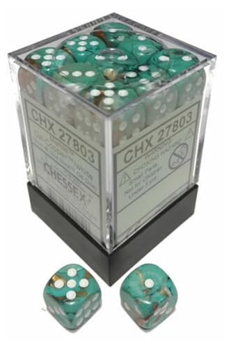 Chessex Marmor Oxi-CopperD6 Würfel-Set, 12 mm von Chessex