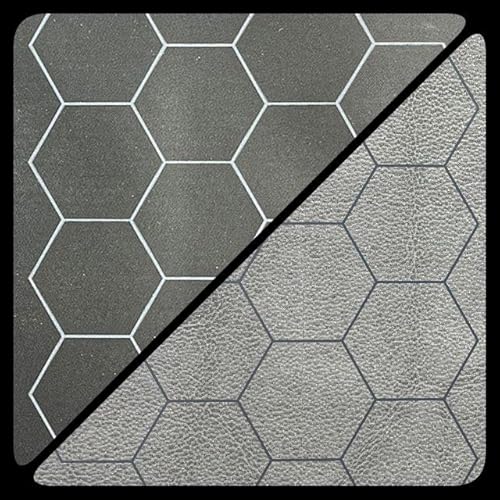 Battlemat™ 1” Reversible Black-Grey Hexes (23½” x 26” Playing Surface) von Chessex