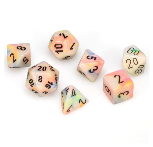 Festive® Mini-Polyhedral Circus™/Black 7-Die Set von Chessex