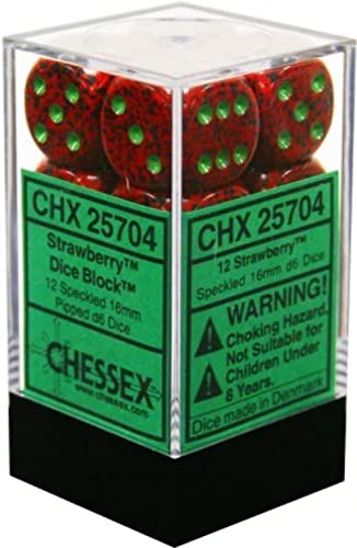 D6 16 mm Erdbeere (12) von Chessex